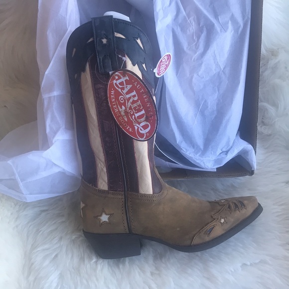 Laredo Western Keyes American Flag Cowboy Boots - Picture 8 of 8
